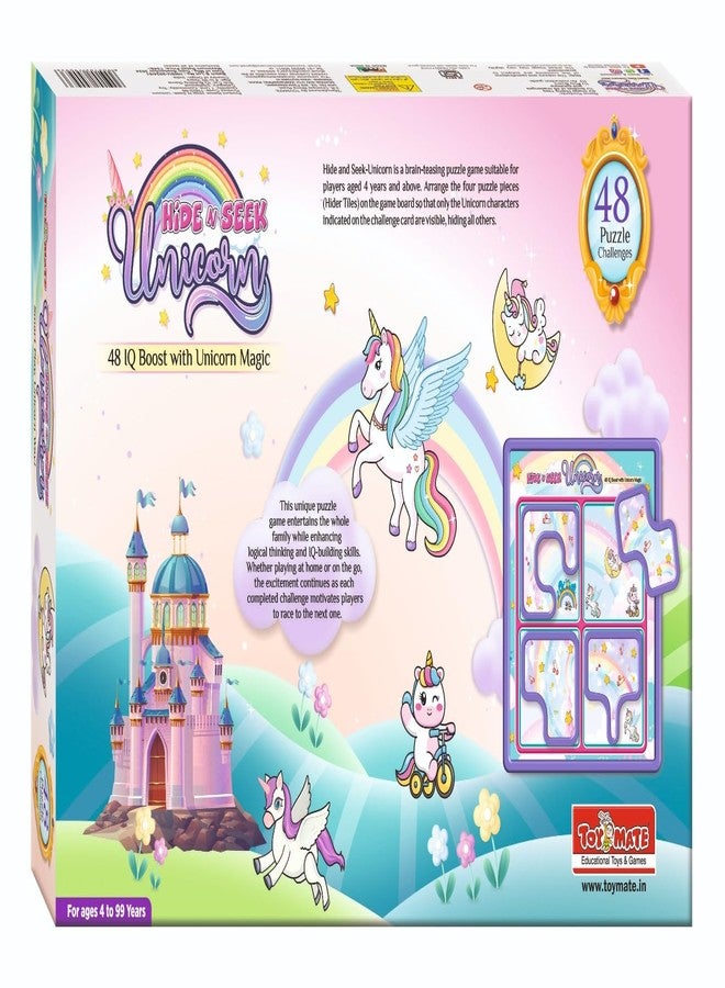 toymate Hide N Seek Unicorn IQ Puzzle Game | 48 Brain-Teasing Challenges for Kids | Logic & Problem-Solving Educational Toy | Single Player Travel Puzzle for Ages 4+ - Image 1